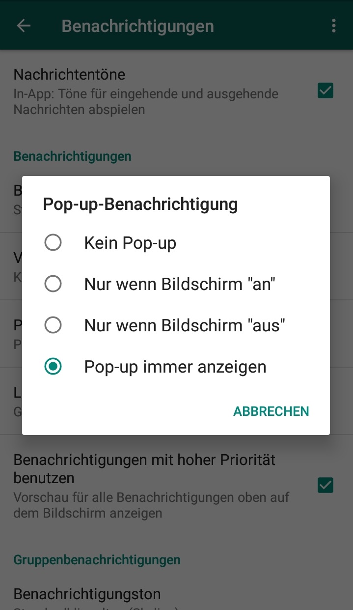 Android WhatsappNachrichten auf dem Sperrbildschirm anzeigen Electron