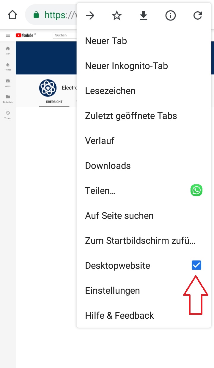 YouTube im Hintergrund laufen lassen Android Electron